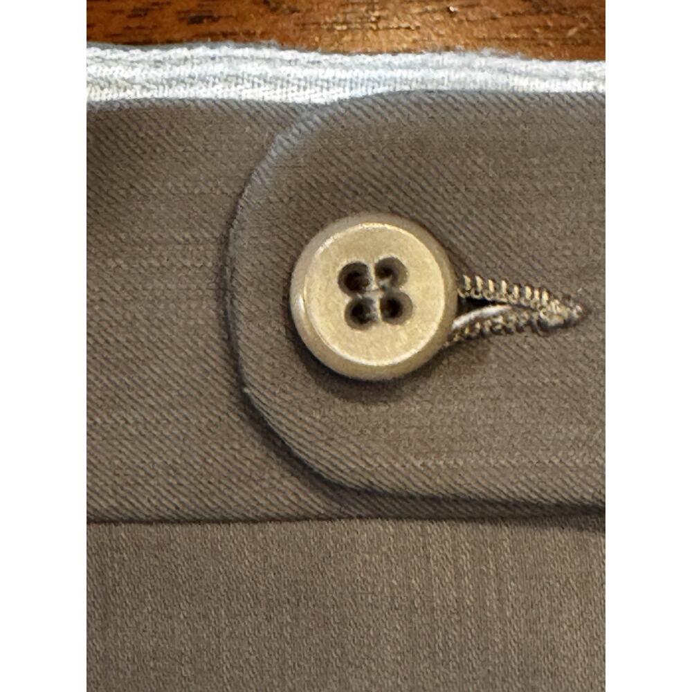 35 X 31 Zanella Todd Solid Light Gray Wool Flat Front Dress Pants Cuffed - Picture 6 of 9